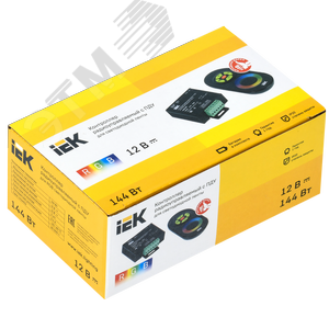 Контроллер с ПДУ радио RGB 3 канала 12В 4А 144Вт черный - фото 2