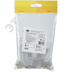 Коннектор угловой 5 шт RGB 14мм (разъем-разъем) - фото 2