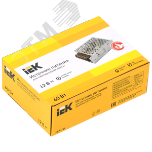 Драйвер LED ИПСН-PRO 60Вт 12 В блок - клеммы IP20 - фото 2