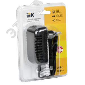 Драйвер LED ИПСН 24Вт 12 В адаптер -JacK 5,5 мм IP20 -eco - фото 2