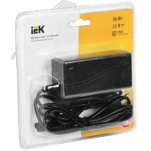 Драйвер LED ИПСН 36Вт 12 В сетевая вилка-блок -JacK 5,5 мм IP20 -eco - фото 2