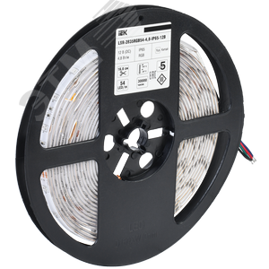 Лента светодиодная 5м LSR-2835RGB54 4,8Вт/м 12В RGB IP65 54LED/м - фото 2