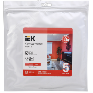 Лента светодиодная 5м LSR-2835R60 4,8Вт/м 12В IP65 - фото 3