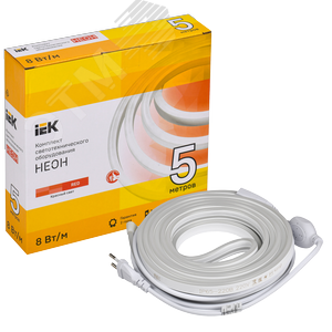 Комплект светодиодной ленты 5м LSR5-2835R120 с драйвером 8Вт/м 220В IP65 - фото 3