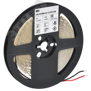 Лента светодиодная 5м LSR-2835NW120 12Вт/м 24В IP20 120LED/м - фото 2