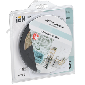 Лента светодиодная 5м LSR-2835NW120 12Вт/м 24В IP20 120LED/м - фото 3