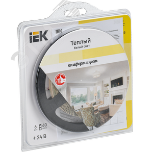 Лента светодиодная 5м LSR-2835WW60 6Вт/м 24В IP20 60LED/м - фото 3