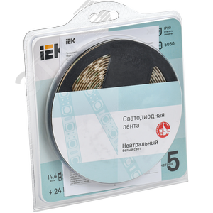 Лента светодиодная 5м LSR-5050NW60 14,4Вт/м 24В IP20 60LED/м - фото 3