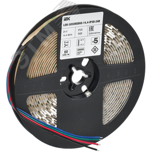 Лента светодиодная 5м LSR-5050RGB60 14,4Вт/м 24В RGB IP20 60LED/м - фото 2