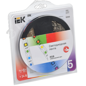 Лента светодиодная 5м LSR-5050RGB60 14,4Вт/м 24В RGB IP20 60LED/м - фото 3