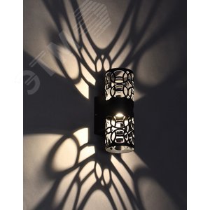 Светильник уличный декоративный для наружного освещения светодиодный 5103 настенный 10 Вт 4000К IP54 черный - фото 2