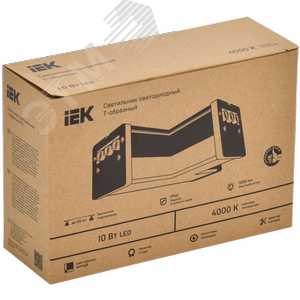 Светильник LED T-образный 1010 10Вт 4000К 117х180мм чер - фото 6