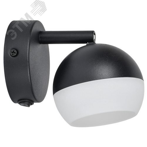 Светильник 4013 накладной настенный под лампу GX53 черный - фото 1