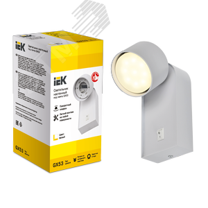 Светильник 4041 накладной настенный под лампу GX53 белый - фото 3