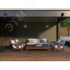 Светильник уличный декоративный для наружного освещения 5100 настенный под лампу E27 IP54 черный - фото 4