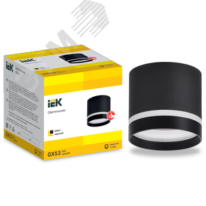 Светильник 4016 накладной потолочный под лампу GX53 черный - фото 2