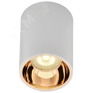 Светильник декоративный 4111 накладной потолочный под лампу GU10 белый/золото пластик - фото 2