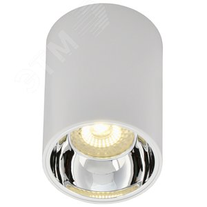 Светильник декоративный 4111 накладной потолочный под лампу GU10 белый/хром пластик - фото 2
