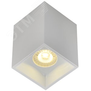 Светильник декоративный 4112 накладной потолочный под лампу GU10 белый пластик - фото 2