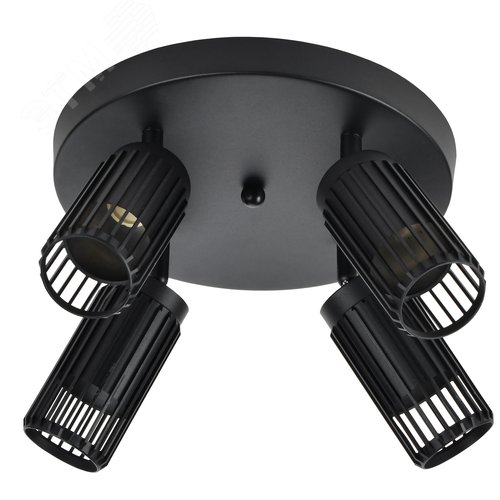 Светильник 4209 накладной потолочный под лампу 4хGU10 черный - фото 2