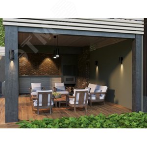 Светильник декоративный уличный для наружного освещения 5112 настенный под лампу GU10 IP65 серый - фото 2