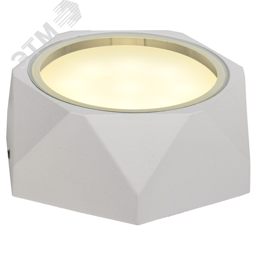 Светильник уличный декоративный для наружного освещения 5304 потолочный под лампу GX53 IP65 белый - фото 1