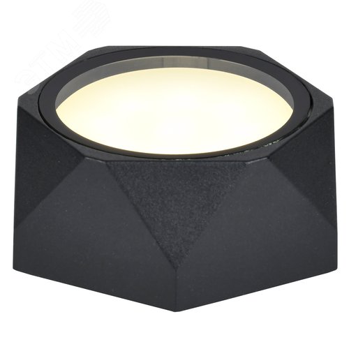 Светильник уличный декоративный для наружного освещения 5304 потолочный под лампу GX53 IP65 черный - фото 1