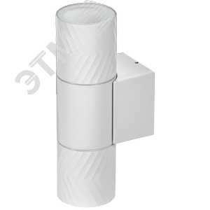 Изображение товара Светильник уличный декоративный для наружного освещения 5108 настенный под лампу 2хGU10 двусторонний IP65 белый (шт)