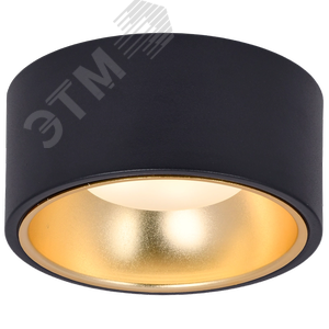 Светильник 4017 накладной потолочный под лампу GX53 черный/золото - фото 2