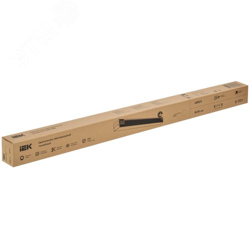 Светильник магистральный светодиодный линейный PRO офисный 1020 36Вт 4000К 900мм опал черный - фото 5