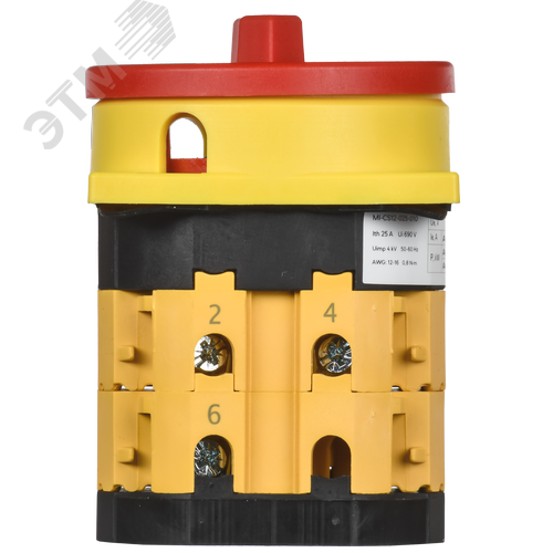 Переключатель кулачковый закрытая рукоятка аварийная 25А схема 10 - фото 3