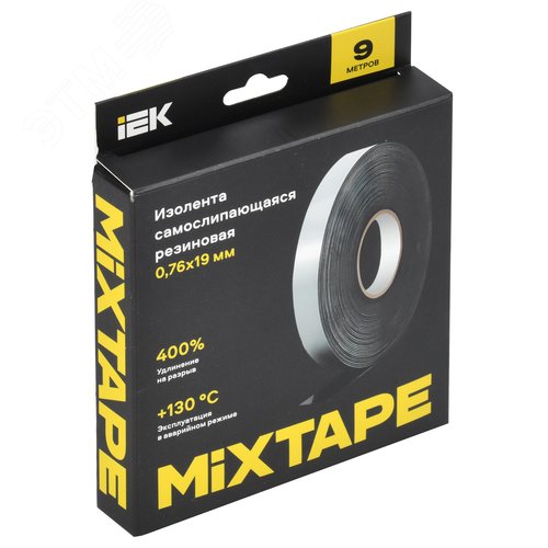 MIXTAPE PRO Изолента самослипающаяся резиновая с подложкой 0,76х19мм 9м 23 IEK - фото 7