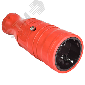 Розетка переносная РБп14-1-0м IP20 красная OMEGA - фото 1