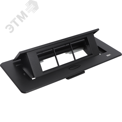 PRIMER Блок розеточный с выдвижной крышкой на 6 модулей черный IEK - фото 6