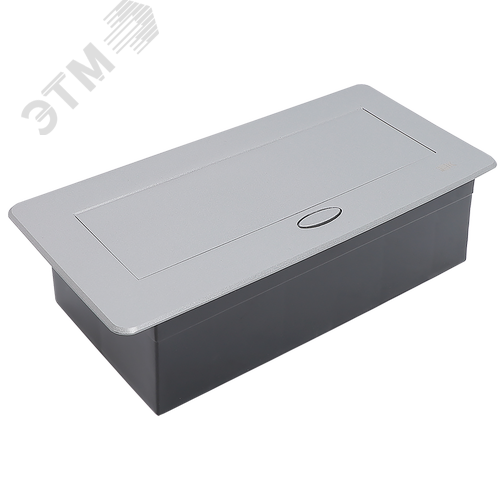 PRIMER Блок розеточный с выдвижной крышкой на 6 модулей серебро IEK - фото 1