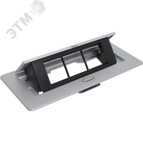 PRIMER Блок розеточный с выдвижной крышкой на 6 модулей серебро IEK - фото 6