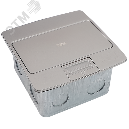 Изображение товара PRIMER Лючок с откидной крышкой неукомплектованный на 3 модуля IP42 нержавеющая сталь IEK (шт)