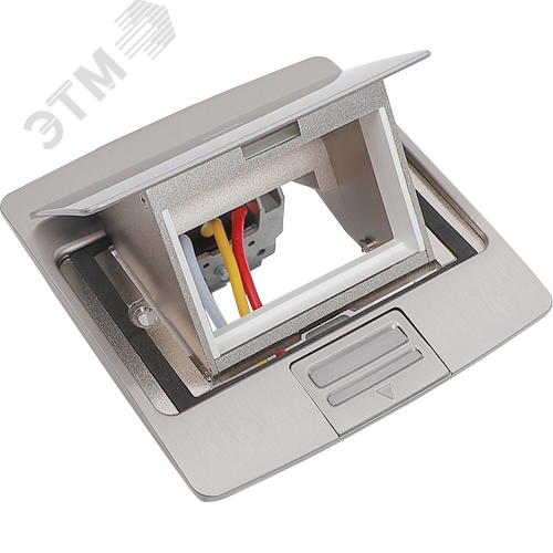 PRIMER Лючок с откидной крышкой неукомплектованный на 3 модуля IP42 нержавеющая сталь IEK - фото 8