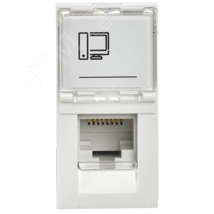 PRIMER РКИ-10-00-П-6 Розетка компьютерная RJ45 UTP кат.6 (1 модуль) белая IEK - фото 2