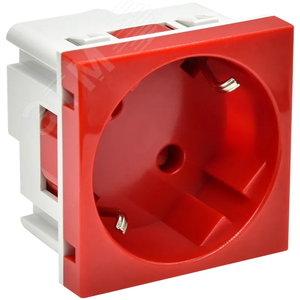 Изображение товара PRIMER РКС-20-32-П-45 Розетка 45град с заземляющим контактом защитной шторкой и винтовым зажимом (2 модуля) красная IEK (шт)