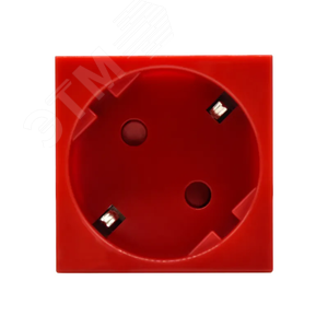 PRIMER РКС-20-32-П-45 Розетка 45град с заземляющим контактом защитной шторкой и винтовым зажимом (2 модуля) красная IEK - фото 2