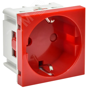 Изображение товара PRIMER РКС-20-32-П-К Розетка с заземляющим контактом защитной шторкой и винтовым зажимом (2 модуля) красная IEK (шт)