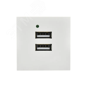 PRIMER РКЮ-23-40-П Розетка USB A+A 5В 4,2А (2 модуля) белая IEK - фото 2