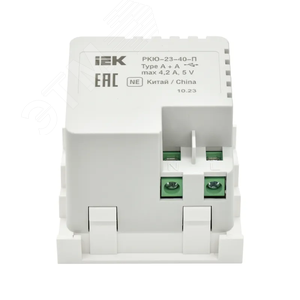 PRIMER РКЮ-23-40-П Розетка USB A+A 5В 4,2А (2 модуля) белая IEK - фото 6