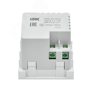 PRIMER РКЮ-25-40-П Розетка USB A+C 5В 4,2А (2 модуля) белая IEK - фото 4