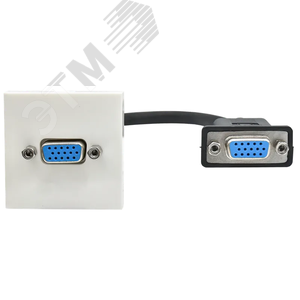 PRIMER РКМ-10-20-П Розетка мультимедийная VGA M/M (1 модуль) белая IEK - фото 1
