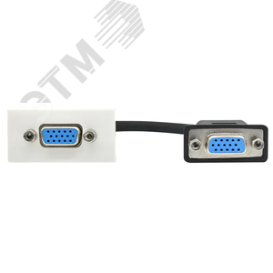 PRIMER РКМ-20-20-П Розетка мультимедийная VGA M/M (2 модуля) белая IEK - фото 1