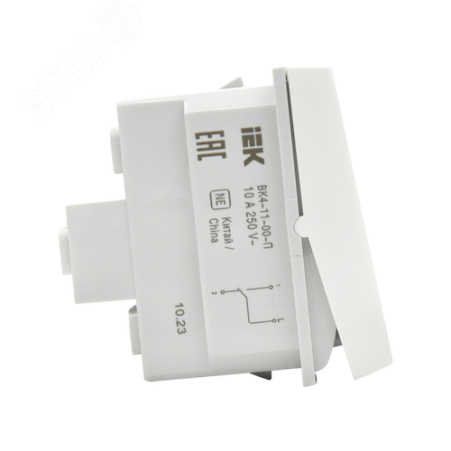 PRIMER ВК4-11-00-П Выключатель проходной одноклавишный (1 модуль) белый IEK - фото 6