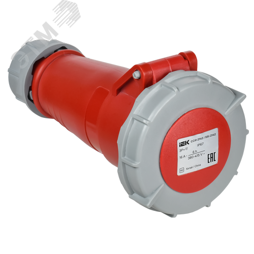 Изображение товара Розетка переносная ССИ-2142 16А-6ч 380В 3P+PE IP67 IEK (шт)
