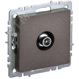 BRITE Розетка TV проходная РТВ10-0-БрТБ темная бронза - фото 1